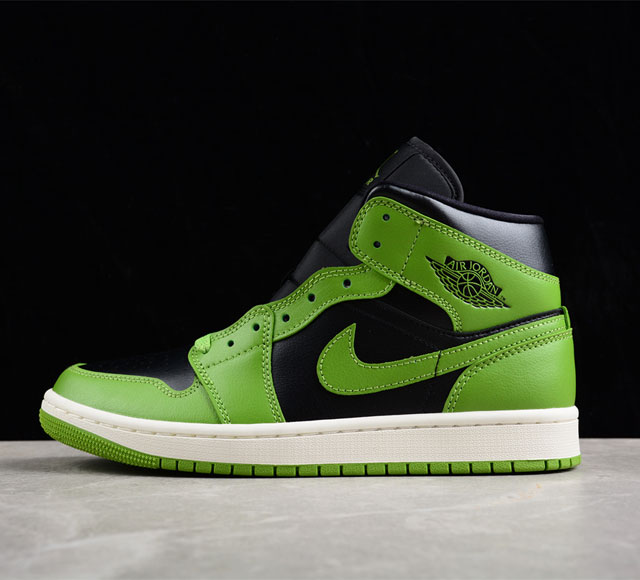 CJ版纯原 Air Jordan 1 Mid Olive Green AJ1 乔1橄榄绿 中帮文化休闲板鞋 BQ6472 031 尺码 35.5 36 36.