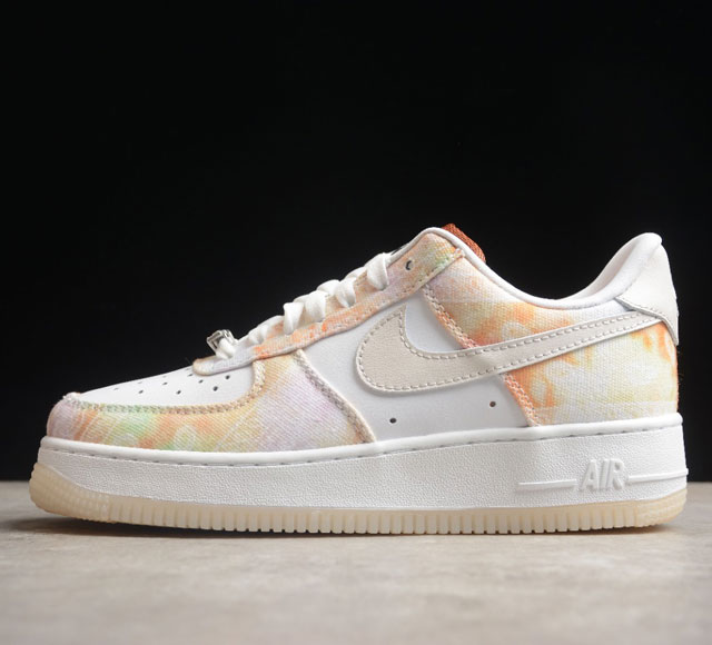 Nk Air Force 1 07 Low Tie Dye 扎染艺术 空军一号低帮休闲板鞋 FJ7739 101 打造纯正空军版型 专注外贸渠道 全掌内置蜂窝