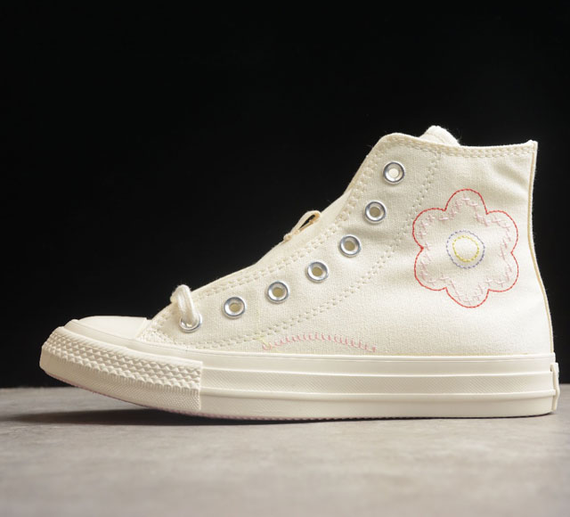 Converse All Star 系列 复古碎花刺绣高帮帆布鞋 A05195C 尺码 35 36 36.5 37 37.5 38 39 39.5 40 手工