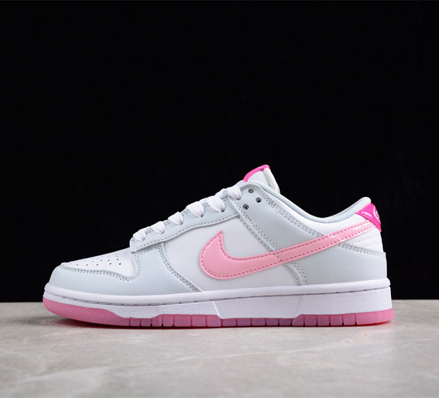 NK Dunk Low 520 Summit White and Pink Foam 520情人节白灰粉 低帮休闲运动板鞋货号 FN3451 161 Size