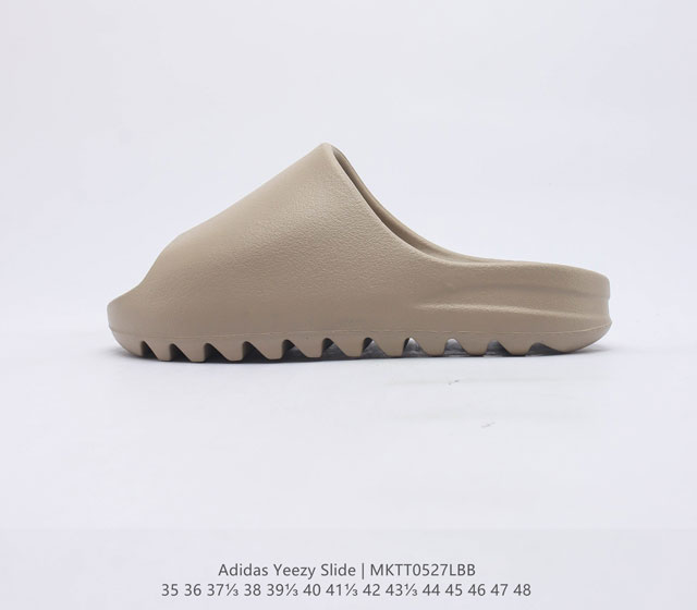 阿迪达斯 Adidas YEEZY SLIDE 经典运动拖鞋时尚厚底增高男女一字拖鞋 YEEZY SLIDE椰子拖鞋的外观十分吸引人 融合了舒适与时尚的元素 延