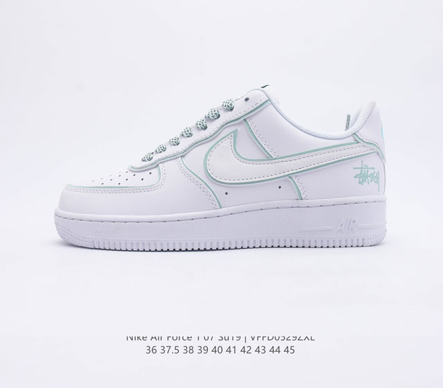 耐克 Nike Air Force07 SU19 空军一号百搭休闲运动板鞋 柔软 弹性十足的缓震性能和出色的中底设计 横跨复古与现代的外型结合 造就出风靡全球