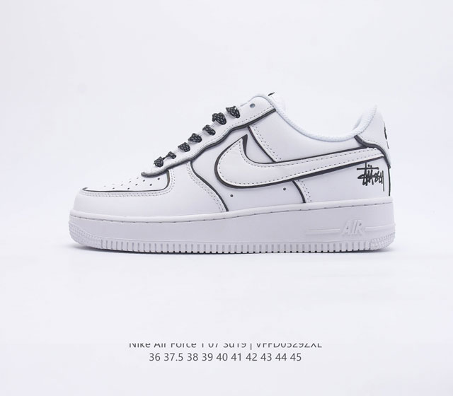 耐克 Nike Air Force07 SU19 空军一号百搭休闲运动板鞋 柔软 弹性十足的缓震性能和出色的中底设计 横跨复古与现代的外型结合 造就出风靡全球