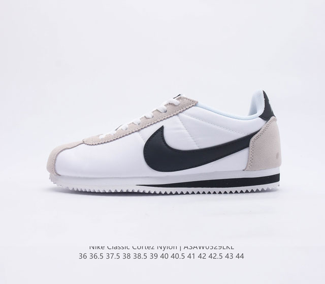 Nike Classic Cortez Nylon 耐克阿甘鞋男女子运动鞋 秉承元年款经典风格 糅合防水鞋面设计 令双足保持干爽舒适 防水锦纶鞋面强势抵御风雨侵