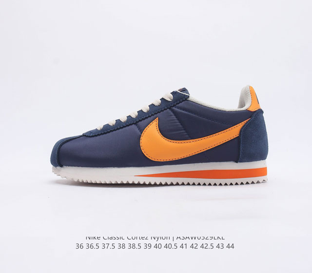 Nike Classic Cortez Nylon 耐克阿甘鞋男女子运动鞋 秉承元年款经典风格 糅合防水鞋面设计 令双足保持干爽舒适 防水锦纶鞋面强势抵御风雨侵