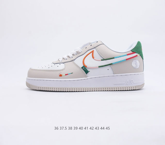 耐克 Nike Air Force07 空军一号低帮百搭休闲运动板鞋 柔软 弹性十足的缓震性能和出色的中底设计 横跨复古与现代的外型结合 造就出风靡全球三十多