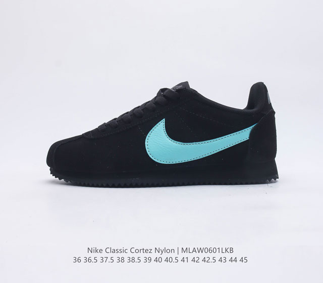 Nike Classic Cortez Nylon 耐克阿甘鞋男女子运动鞋 秉承元年款经典风格 糅合防水鞋面设计 令双足保持干爽舒适 防水锦纶鞋面强势抵御风雨