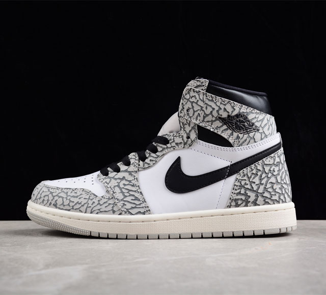 CJ 纯原 Air JordanHigh OG White Cement AJ1 乔1大象纹 高帮篮球鞋 DZ5485-052 尺码 40 40.5 41 4