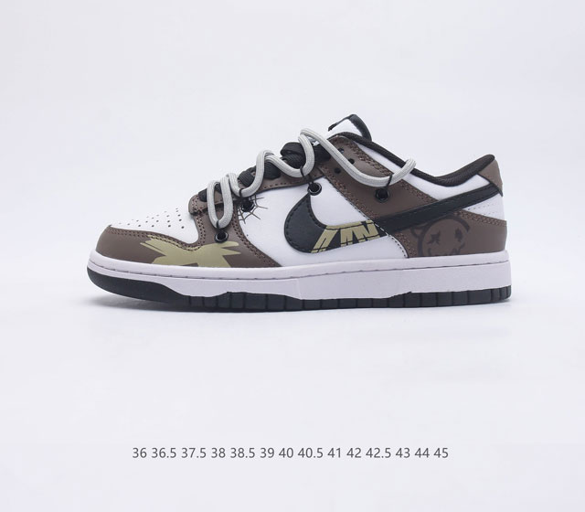 头层皮 耐克 SB 系列 Nike Dunk Low 运动鞋复古解构绑带板鞋 作为 80 年代经典篮球鞋款 起初专为硬木球场打造 后来成为席卷街头的时尚标杆