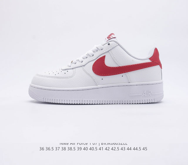 头层皮 耐克 Nike Air Force 1 Low 空军一号 AF1 低帮百搭休闲运动板鞋 头层荔枝纹皮革鞋面 柔软 弹性十足的缓震性能和出色的中底设计