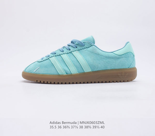 Adidas 德训鞋系列 女鞋 清新 马卡龙 造型 阿迪达斯全新三叶草 Bermuda 运动板鞋悄悄上架 近期 adidas Originals Bermud