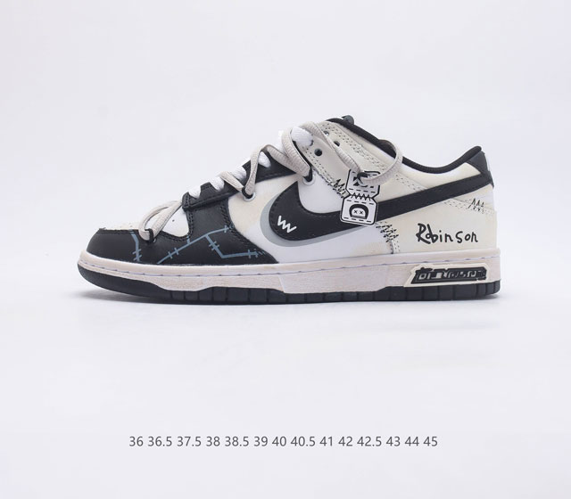 耐克 SB 系列 Nike Dunk Low SE Free. 99 GS 复古休闲板鞋 情人节定制复古vibe风芝加哥打孔解构绑带低帮板鞋 采用天然皮革 经