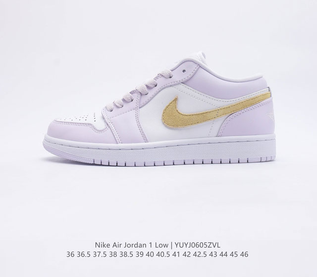 头层皮 耐克 Nike 乔丹 Air Jordan 1 Low AJ1 乔1 乔丹一代 1代 低帮复古文化休闲运动篮球鞋 1985 年面世的元年款汲取设计灵感