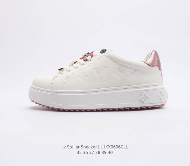 LV 女鞋 STELLAR SNEAKER 路易威登厚底增高板鞋 最新LV复古老爹鞋 #杨幂 关晓彤 官方等多明星网红同款 快手抖音等多平台热推 LOUIS