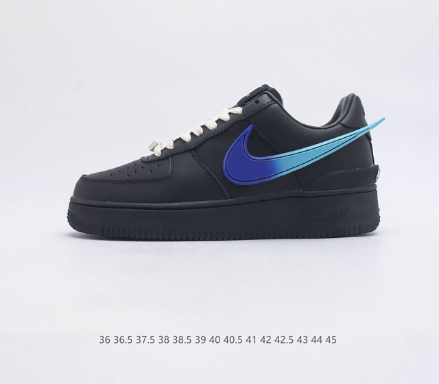 Ambush x Nk Air Force 1 07 Low 耐克 空军一号 AF1 低帮休闲板鞋 鞋面采用了优质原厂皮革 标志性的 Swoosh 延伸至鞋跟