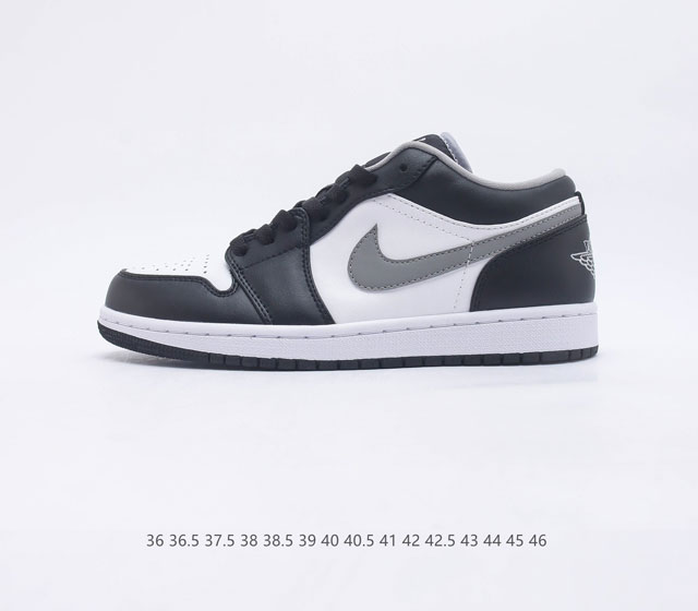 头层皮 耐克 Nike 乔丹 Air Jordan 1 Low AJ1 乔1 乔丹一代 1代 低帮复古文化休闲运动篮球鞋 1985 年面世的元年款汲取设计灵感