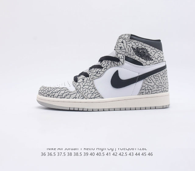 头层皮 耐克 Nike Air Jordan 1 Retro High OG 乔丹一代篮球鞋复刻运动鞋 皮面高帮板鞋的设计灵感源自运动夹克 带你重温入选球队时