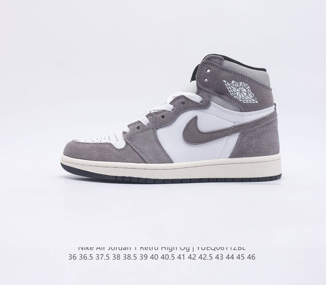 头层皮 耐克 Nike Air Jordan 1 Retro High OG 乔丹一代篮球鞋复刻运动鞋 皮面高帮板鞋的设计灵感源自运动夹克 带你重温入选球队时