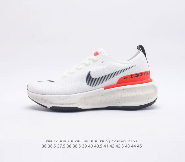 耐克 Nike Zoom X Invincible Run Fk 3 马拉松机能风格运动鞋 #鞋款搭载柔软泡绵 在运动中为你塑就缓震脚感 设计灵感源自日常跑步