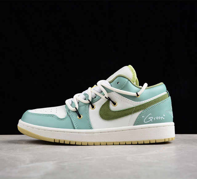 Air Jordan 1 Low AJ1 乔1清新绿 绑带解构 低帮篮球鞋 FD9906-131 尺码 36 36.5 37.5 38 38.5 39 40