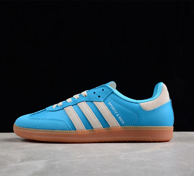 Sporty Rich x Adidas Originals Samba OG 桑巴舞系列绅士德训足球百搭皮革板鞋 货号 IE6975 尺码 36 36.5