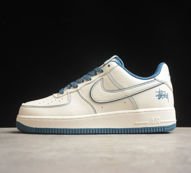 Stussy x Nk Air Force 1 Low 斯图西联名 米青色反光 空军一号低帮休闲板鞋 UN1635-333 打造纯正空军版型#专注外贸渠道 全