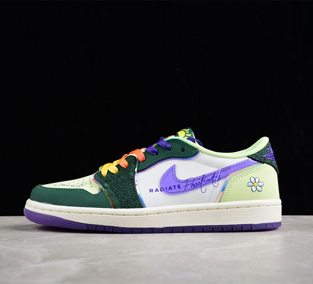 CJ版纯原 Air Jordan 1 Low OG Doernbecher AJ1 乔1慈善款 低帮文化休闲板鞋 FD9665-351 尺码 35.5 36