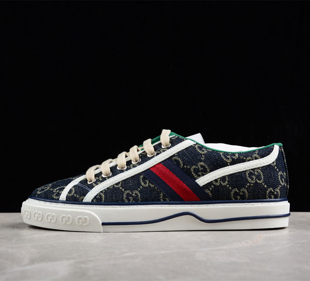 纯原级 Gucci Tennis 1977 Print Sneaker 古驰帆布印花复古休闲运动板鞋 独家定制 全身20几个细节点全部做到一致还原 吊打市面所