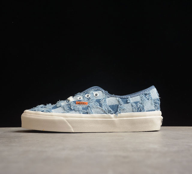 Vans Vault OG Authentic 流苏牛仔 流苏牛仔提丝棋盘格一脚蹬懒人套休闲滑板鞋VN0A4BV9676 工艺 硫化1 1 重量1比1 真标