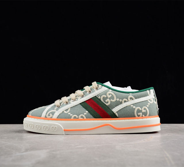 纯原级 Gucci Tennis 1977 Print Sneaker 古驰帆布印花复古休闲运动板鞋 独家定制 全身20几个细节点全部做到一致还原 吊打市面所