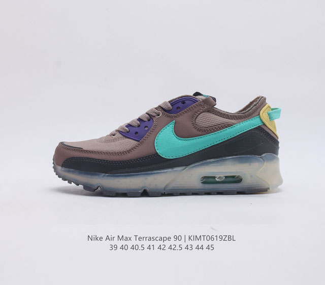 耐克Nike Air Max Terrascape 90 复古休闲运动鞋 革新外底设计 打造出众造型 半透明 Nike Grind 橡胶外底结合舒适鞋口和