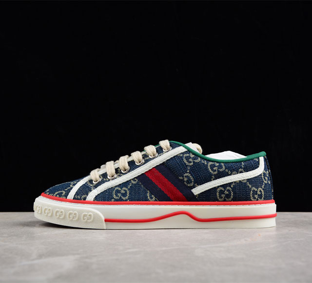 纯原级 Gucci Tennis 1977 Print Sneaker 古驰帆布印花复古休闲运动板鞋 独家定制 全身20几个细节点全部做到一致还原 吊打市