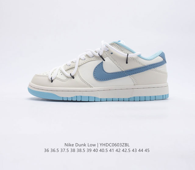 头层皮 耐克 Sb 系列 Nike Dunk Low 运动鞋复古解构绑带板鞋 作为 80 年代经典篮球鞋款 起初专为硬木球场打造 后来成为席卷街头的时尚标