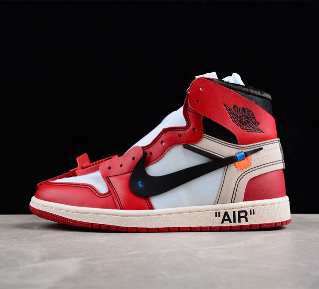 Off White X Air Jordan Ow Aj1 乔1联名白红 高帮篮球鞋 Aa3834-101 尺码 36 36.5 37.5 38 38.5