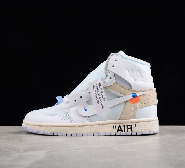 Off White X Air Jordan Ow Aj1 乔1联名全白 高帮篮球鞋 Aq0818-100 尺码 36 36.5 37.5 38 38.5