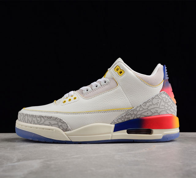 J.Balvin X Air Jordan 3 Retro Aj3 乔3彩虹渐变 Fn0344-901 尺码 40 40.5 41 42 42.5 43