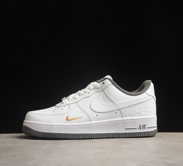 Nk Air Force 1'07 Low 暗灰小勾 40周年星星 空军一号低帮休闲板鞋 1225-008 打造纯正空军版型#专注外贸渠道 全掌内置蜂窝