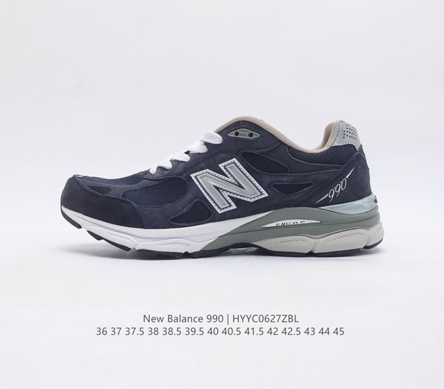 新百伦 New Balance Nb990 V3系列 高端美产990系列简约经典舒适百搭时尚复古休闲鞋缓震透气跑步鞋 该鞋款采用mcd Motion Con