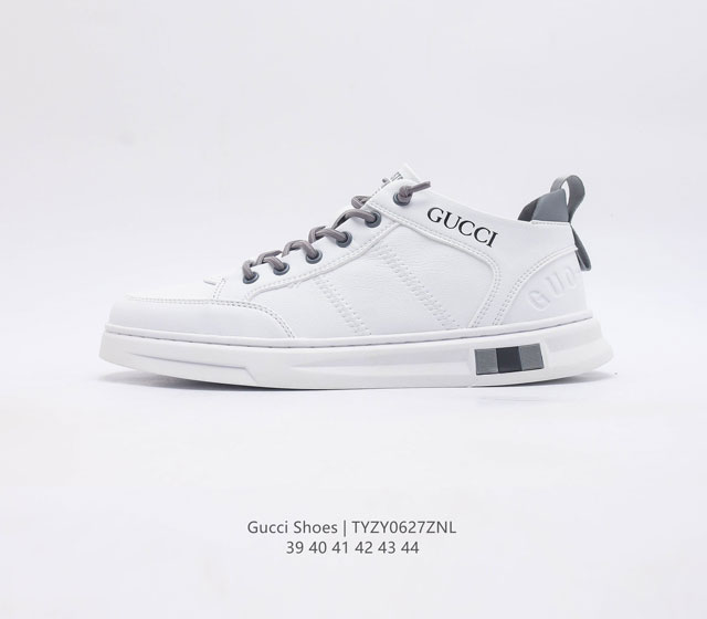 Gucci-古驰 小白鞋 百搭休闲运动板鞋 明星同款 小红书爆款 鞋面走线工整 清晰质感 高端时尚 简约大气 防滑舒适 尺码 39-44 编码 Tyzy