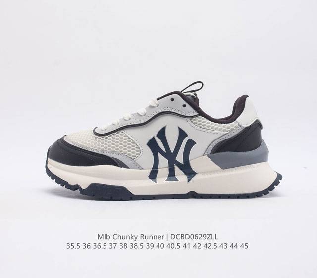 真标 全新2023春夏鞋款 Ny美国榄球洋基队new York Yankees X Mlb Chunky Runner Liner 莱纳系列低帮厚底老爹风透气网