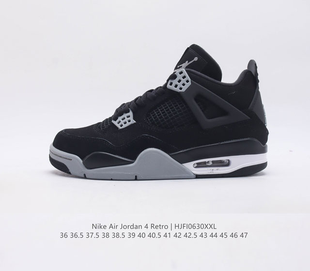 Air Jordan 4 Retro Olive Canvas Aj4 乔4文化篮球鞋 鞋面采用黑色帆布材质打造 而并非最初的深棕色 并且在细节方面选用了灰色点