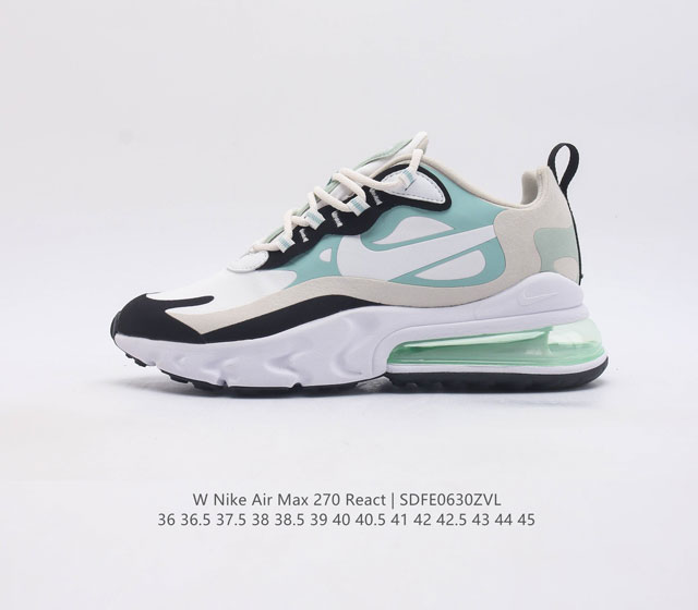 耐克 Nike Air Max 270 满天星混合科技后掌半气垫休闲运动慢跑鞋 设计灵感源自两款搭载大型air缓震配置的经典鞋款 该鞋款后跟增加nk大型air气