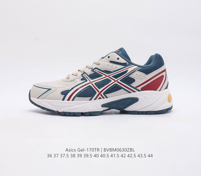 Asics 亚瑟士 Gel-170Tr 中性休闲运动鞋复古休闲鞋运动时尚百搭增高老爹鞋 此款 Gel-170Tr 为经典款式 宽大鞋型 复古的蓝白撞色 鞋身