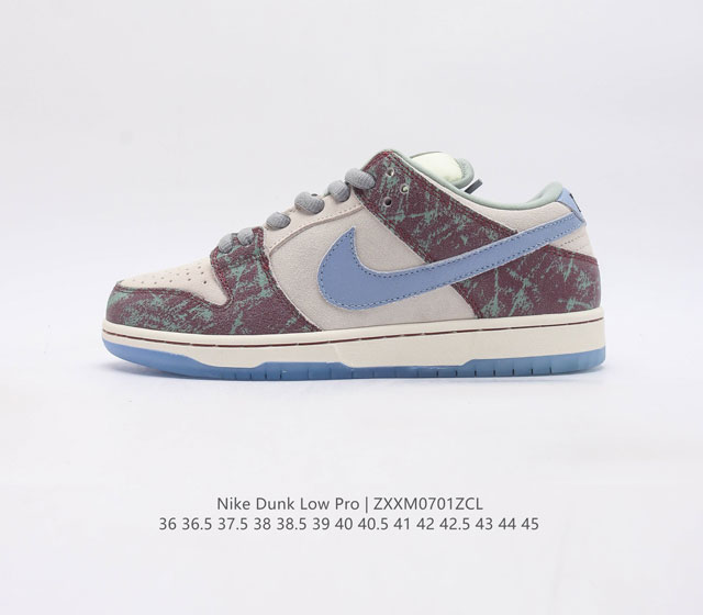 真标crenshaw Skate Club X Sb Dunk Low Pro Multi-Color 扣篮系列低帮板鞋 联名浅灰天蓝酒红绿 货号