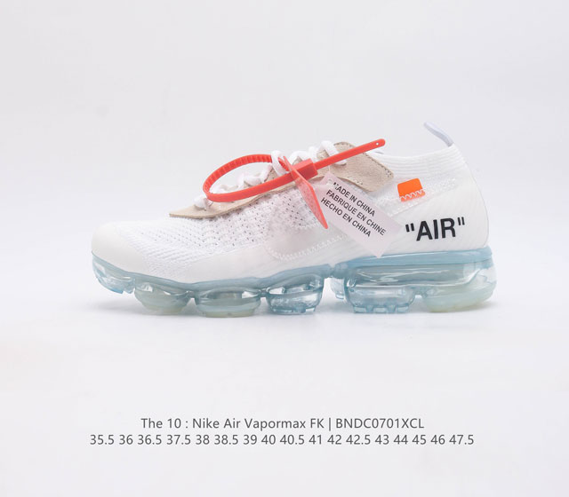 公司级高俊熙 周雨彤众明星同款 Virgil Abloh主理设计师品牌off-White X Nike Air Vapormax Flyknit 2.0Blac