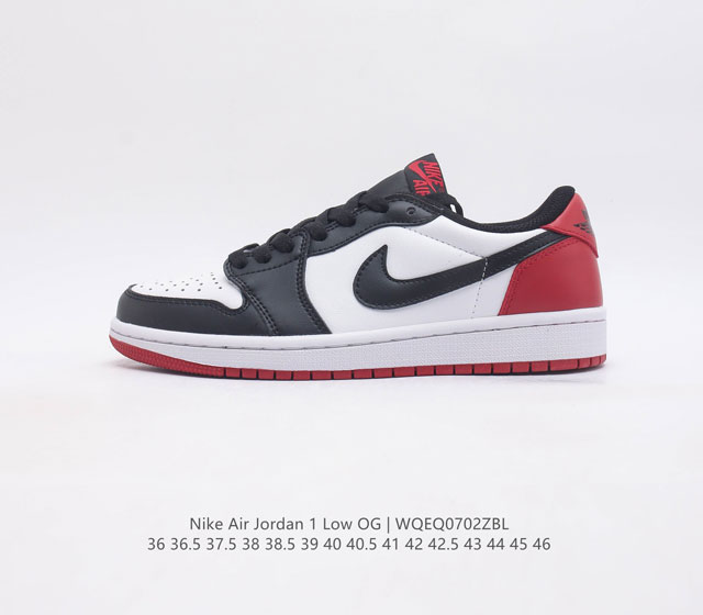 耐克 乔丹air Jordan 1 Low Aj1 乔1 低帮复古文化休闲运动篮球鞋 1985 年面世的 年款汲取设计灵感 采用简洁大方的经典外观 熟悉中带