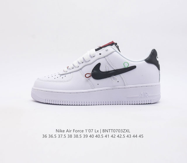 Nike Air Force 1 Low '07 大勾黑 军空一号低帮潮流搭百闲休运板动鞋 号货 Dr0143-101 尺码 36 36.5 37.5