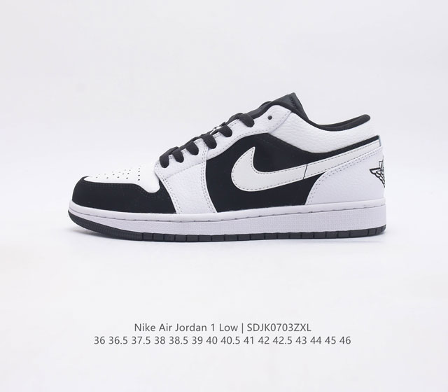 耐克 乔丹air Jordan 1 Low Aj1 乔1 低帮复古文化休闲运动篮球鞋 1985 年面世的 年款汲取设计灵感 采用简洁大方的经典外观 熟悉中带