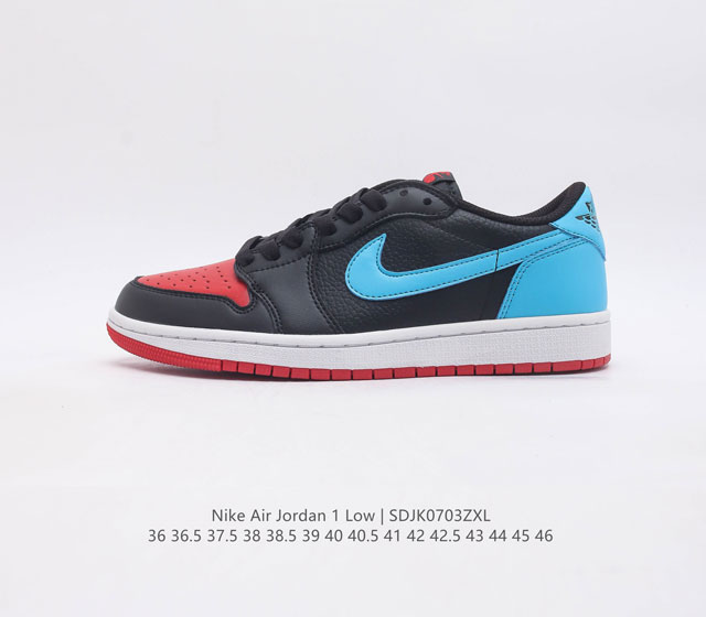 耐克 乔丹air Jordan 1 Low Aj1 乔1 低帮复古文化休闲运动篮球鞋 1985 年面世的 年款汲取设计灵感 采用简洁大方的经典外观 熟悉中带