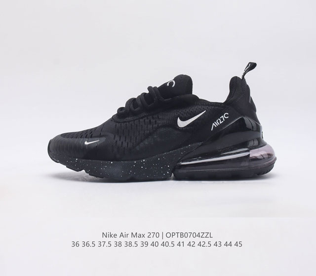 耐克 Nike Air Max 270 后半掌气垫缓震运动鞋时尚男女士跑步鞋 作为 Nike 休闲型 Air Max 鞋款 Nike Air Max 270